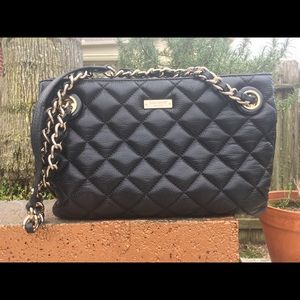 Kate Spade ♠️ quilted soft black leather